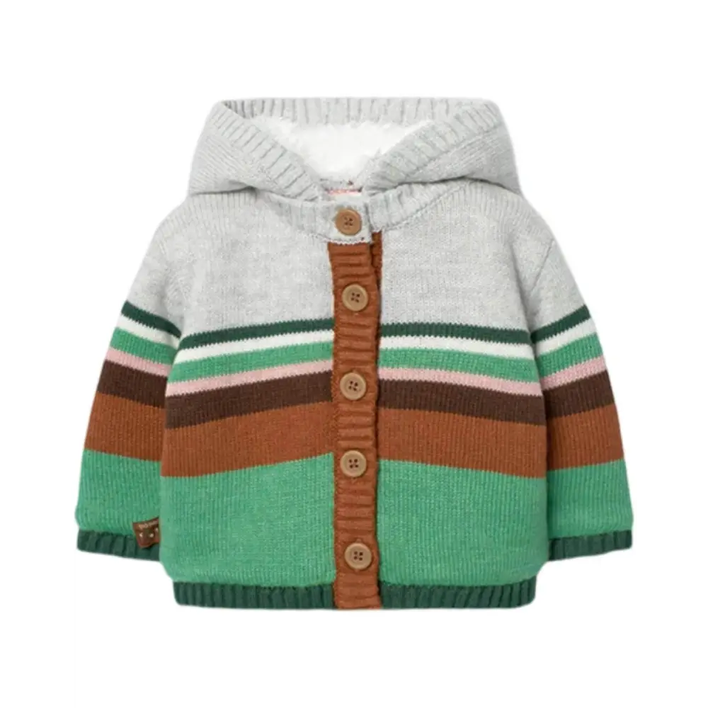 Giacca in maglia per neonati con stampa a righe Boboli 129002 - OOPS by BabyBimbo 0-16