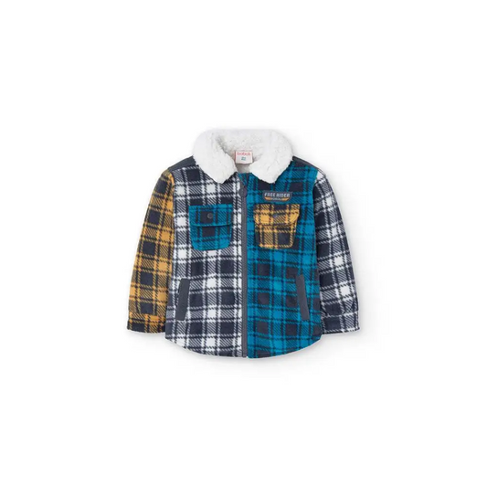 Giacca in pile a quadri colorato per Bambino da 18mesi a 8anni Boboli 319115 - OOPS by BabyBimbo 0-16