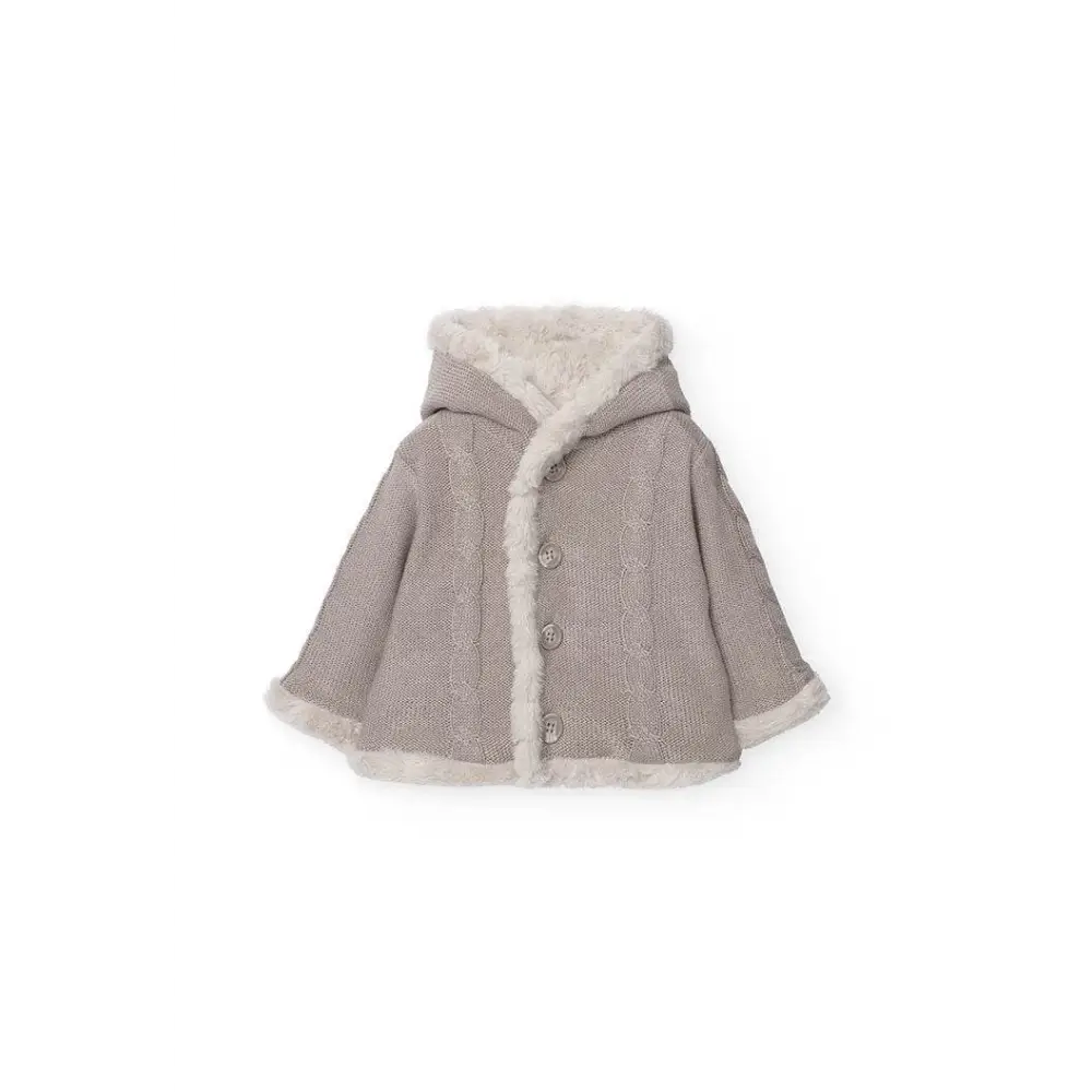 Giacca reversibile con pelo per neonato in marrone Boboli 759090 - OOPS by BabyBimbo 0-16