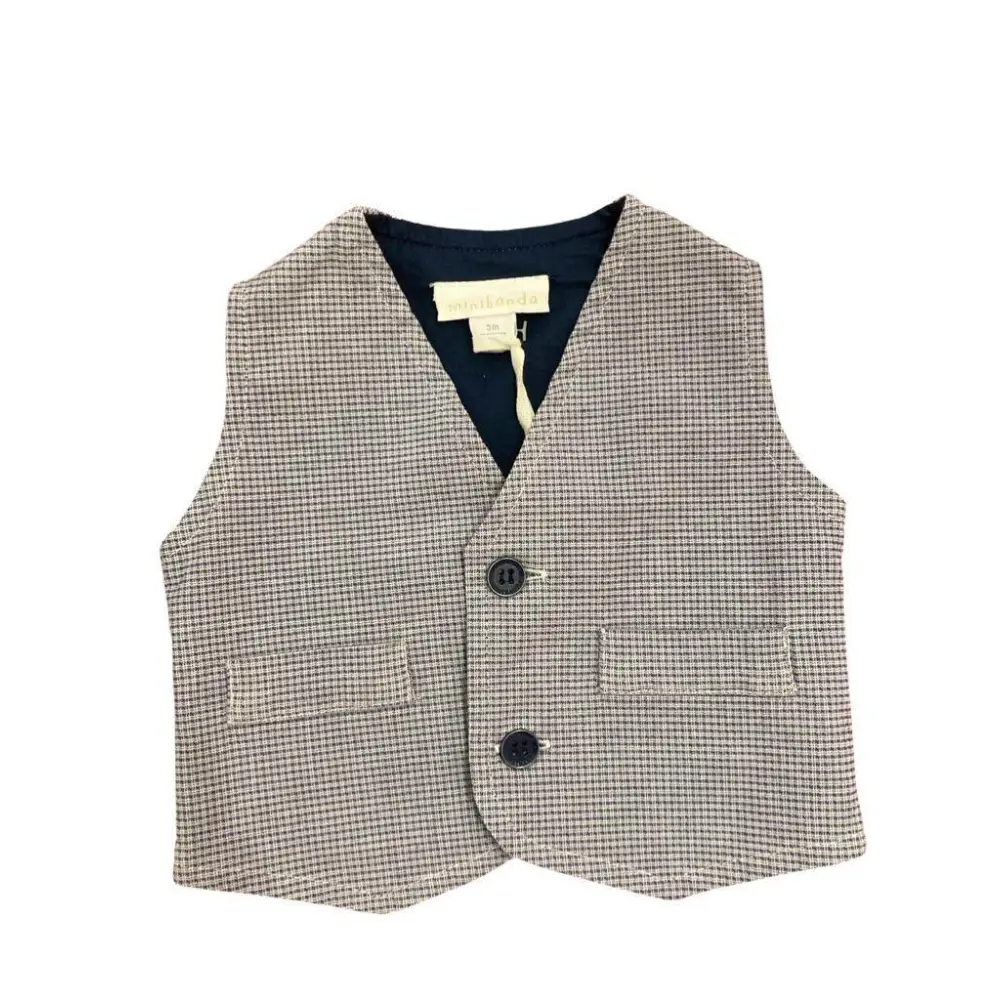 Gilet quadretti per Bimbo Sarabanda 3G690 - OOPS by BabyBimbo 0-16