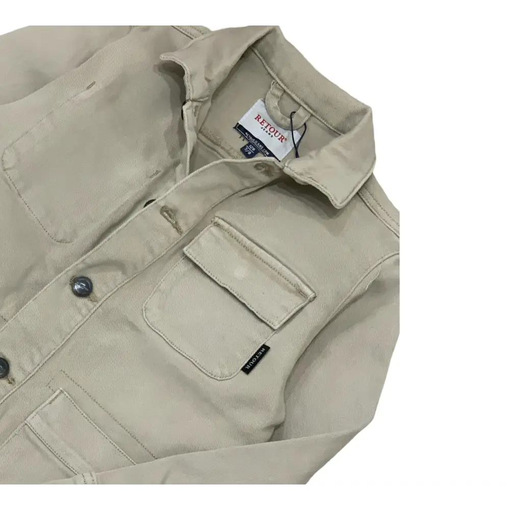 GIUBBOTTO DENIM BEIGE RETOUR RJB-051-605 - Giacca