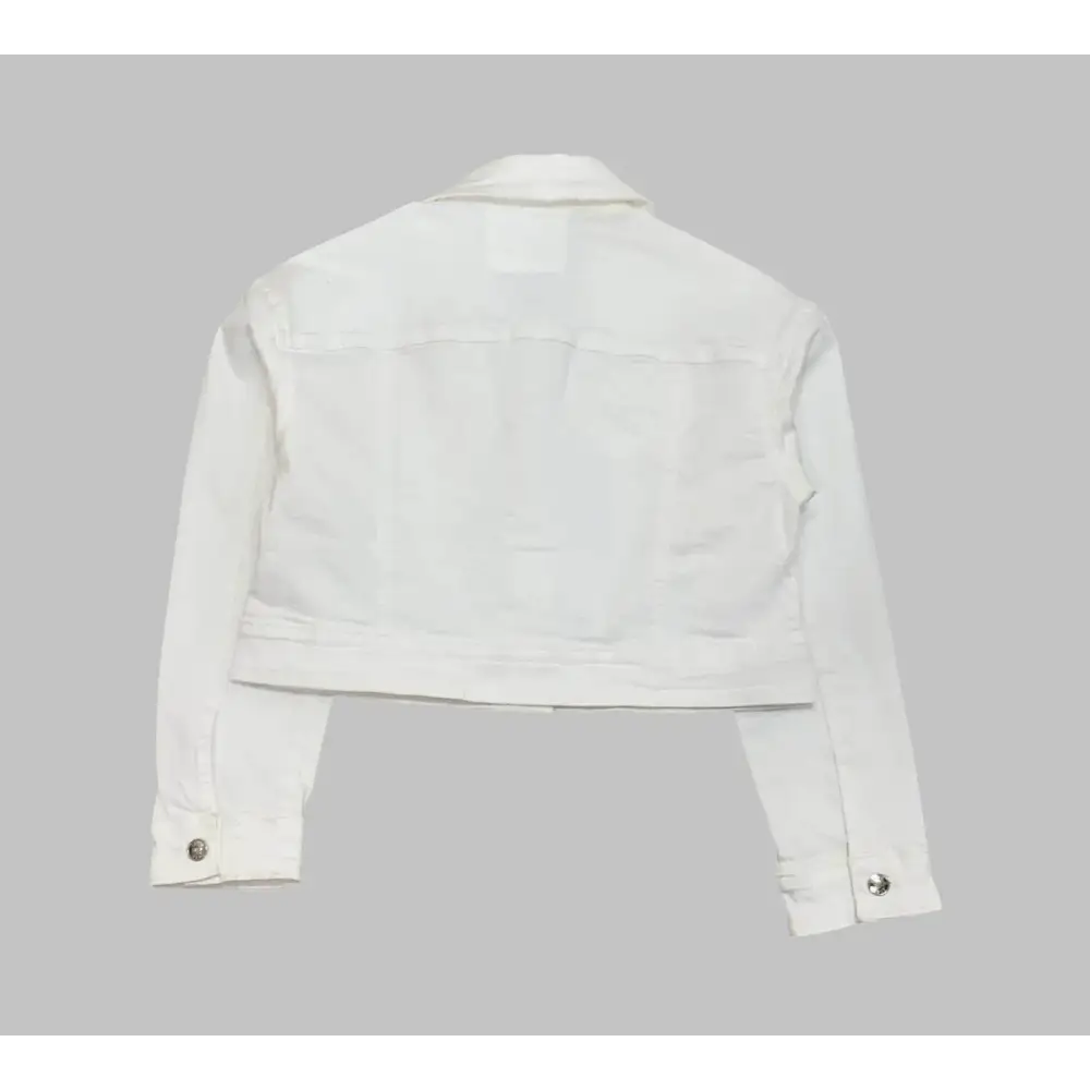 GIUBBOTTO DENIM BIANCO PER RAGAZZA YCLU 198CYFJS25 - OOPS by BabyBimbo 0-16