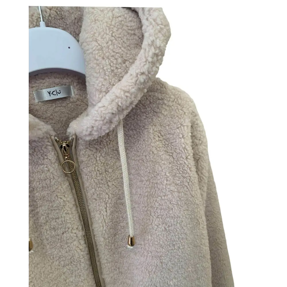 Giubbotto Teddy beige per bambina da 8anni a 16anni Y-Clu YFJF24C198 - OOPS by BabyBimbo 0-16