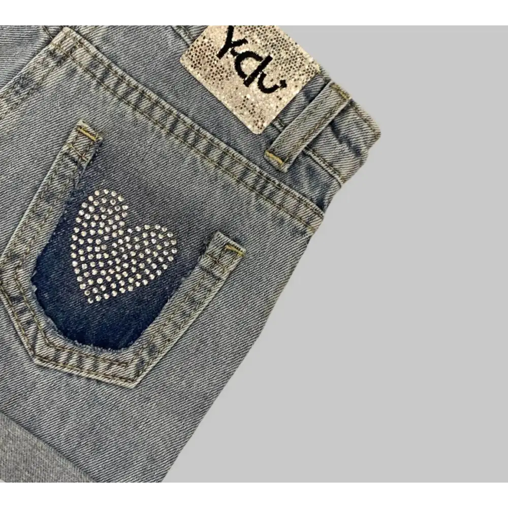 JEANS CORTI PER BAMBINA DA 3ANNI A 7ANNI Y-Clù 409PYFBS25 - OOPS by BabyBimbo 0-16