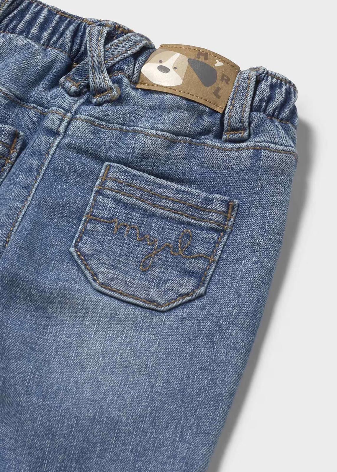 Jeans foderato Neonato Mayoral con elastico in vita e tasca posteriore decorativa