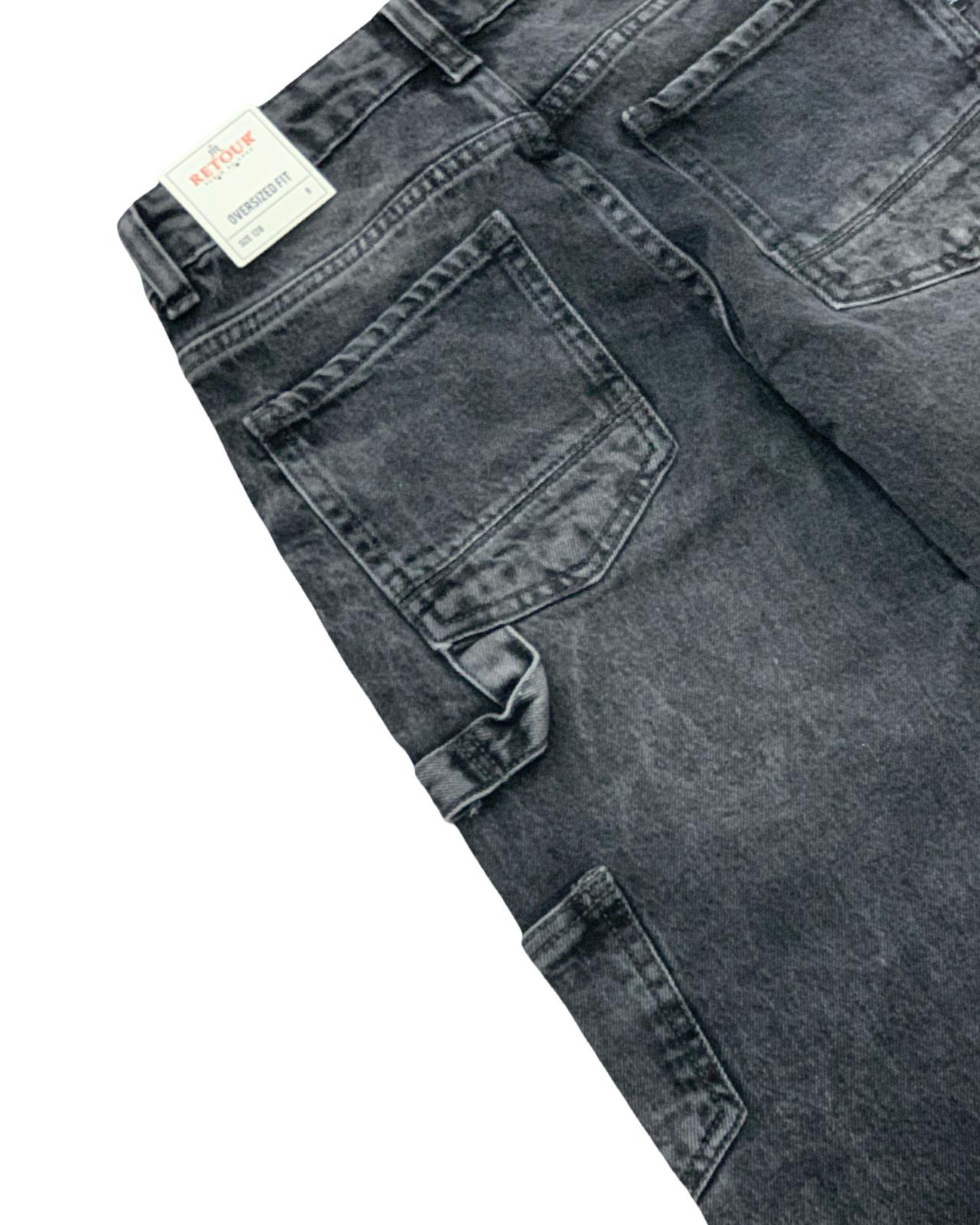 Pantaloni Retour neri in stile streetwear per ragazzo, con design moderno e dettagli pratici