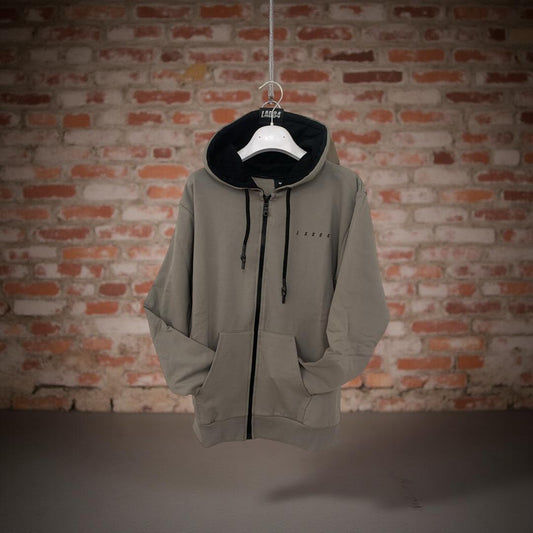 Felpa Lab84 ghiaccio nera bambino con cappuccio e zip, ideale per un look casual