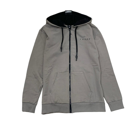 Felpa Lab84 ghiaccio nera bambino con cappuccio e chiusura zip per outfit casual