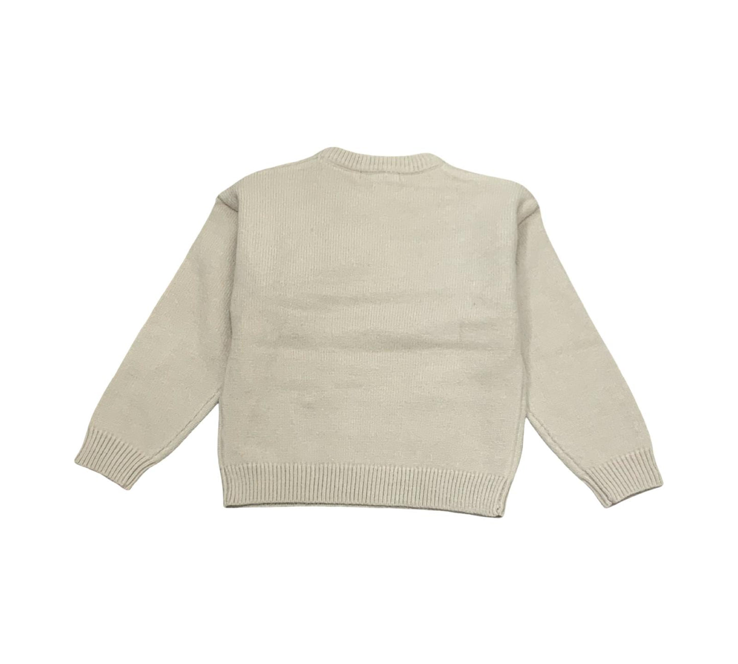 Maglione beige per bambina con dettagli a stella, stile alla moda e confortevole per ogni occasione