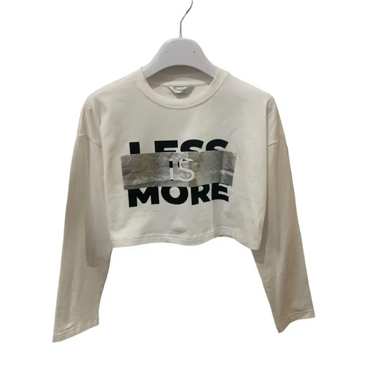 Maglietta bianca cropped per Ragazza da 8anni a 16anni Y-Clu YFJF24T217 - OOPS by BabyBimbo 0-16