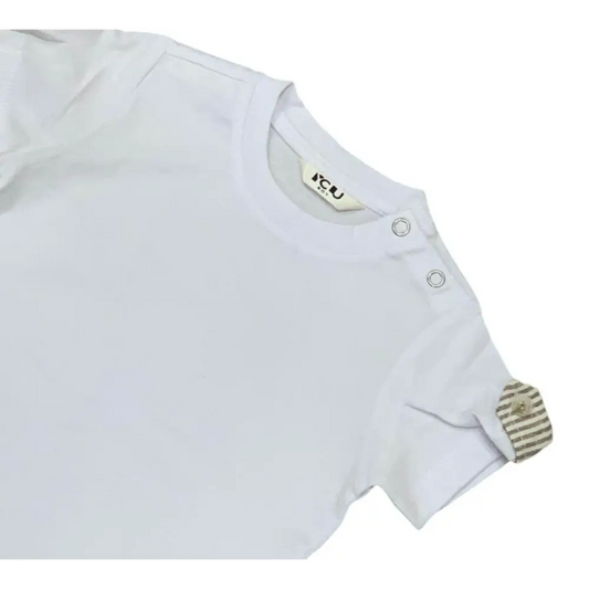 MAGLIETTA BIANCA ELEGANTE Y-CLU 548TYMNS25 - OOPS by BabyBimbo 0-16