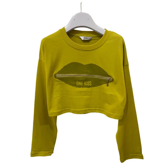 Maglietta cropped per bambina da 8anni a 16anni Y-Clu YFJF24T171 - OOPS by BabyBimbo 0-16