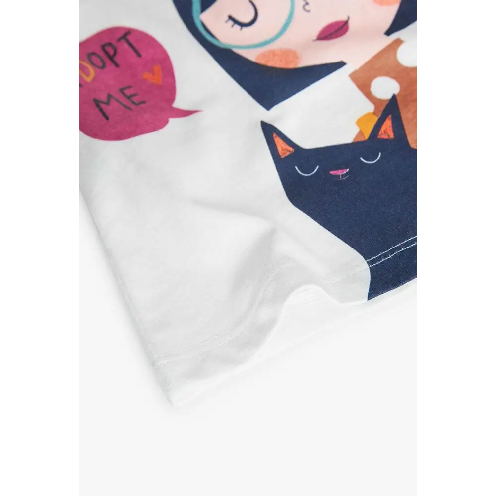Maglietta di cotone Bianca per Bimba Boboli 299044Bia - OOPS by BabyBimbo 0-16