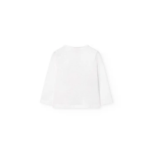 Maglietta di cotone Bianca per Bimba Boboli 299044Bia - OOPS by BabyBimbo 0-16