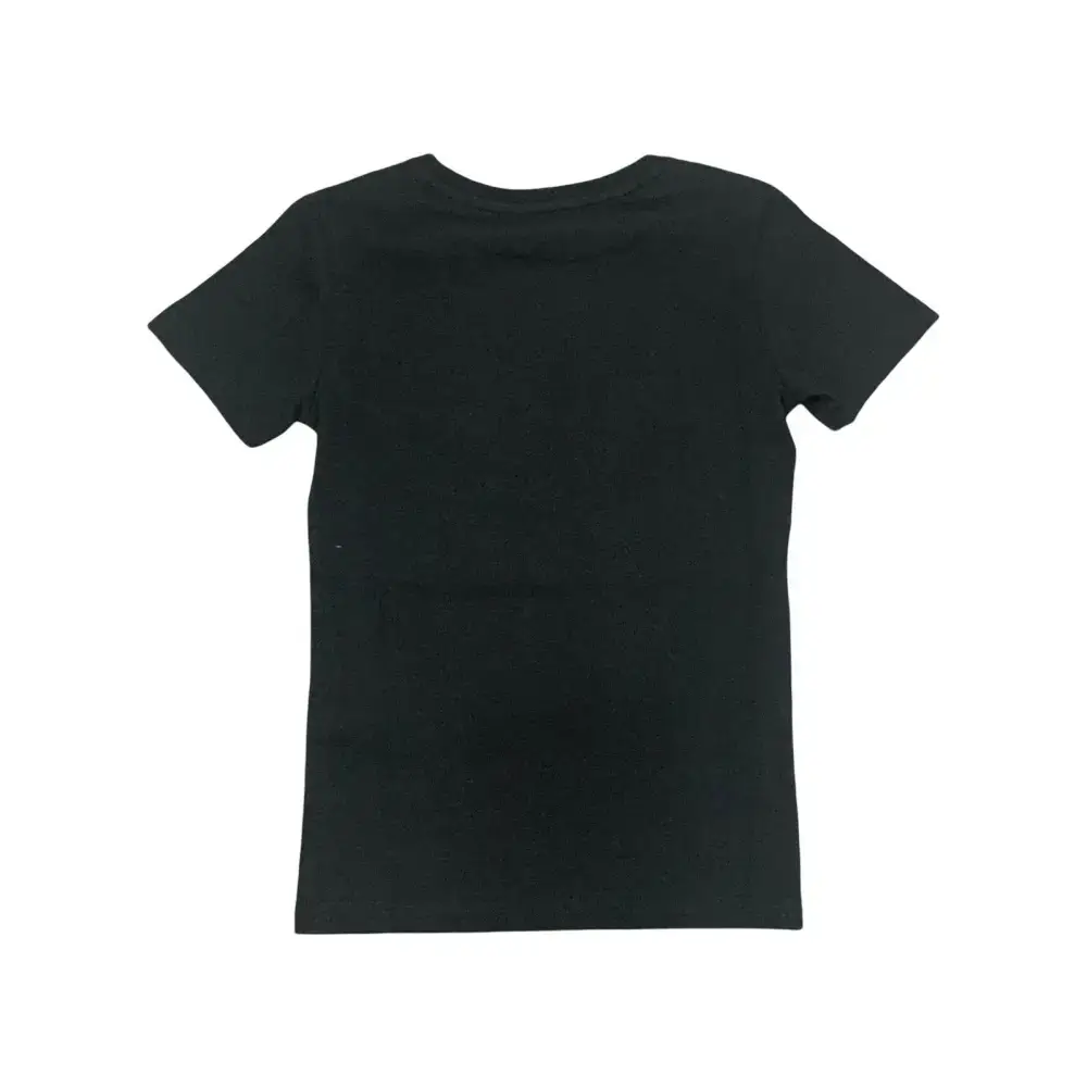 Maglietta nera manica corta Bikkembergs in cotone con design semplice e casual