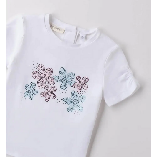 Maglietta per bambina da 3anni a 8 anni Sarabanda 0B307 - OOPS by BabyBimbo 0-16