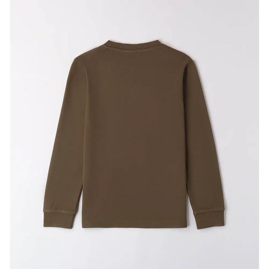 Maglietta Verde scuro per ragazzo da 8 a 16 anni Sarabanda 0A5278 JA05 - OOPS by BabyBimbo 0-16