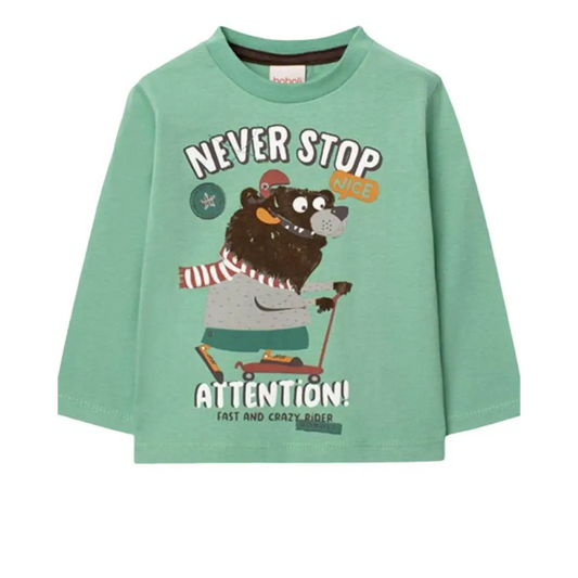 Maglietta verde stampata per Bambino da 18mesi a 8anni Boboli 3439061 - OOPS by BabyBimbo 0-16