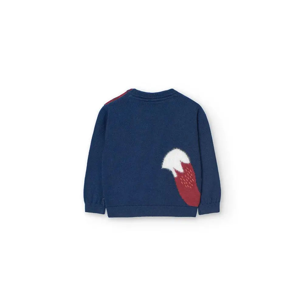 Maglione in tricot con stampa e in blu navy per Bambino da 18mesi a 8anni Boboli 719007 - OOPS by BabyBimbo 0-16