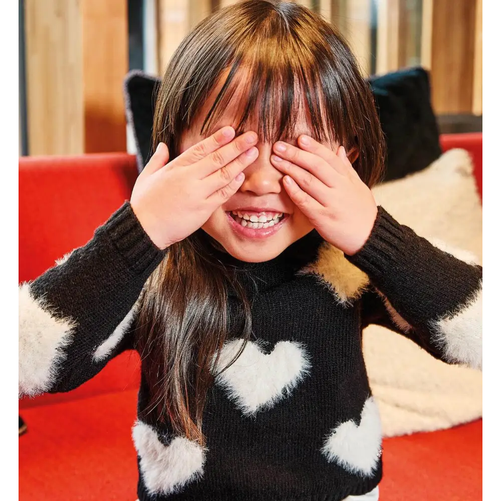 Maglione nero/bianco per bambina da 12 mesi a 8 anni Sarabanda 0A202 - OOPS by BabyBimbo 0-16