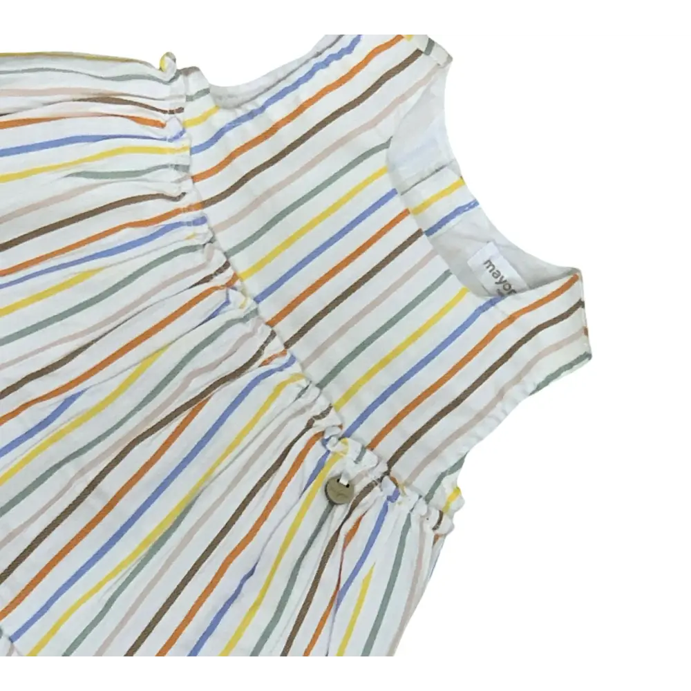 Abito estivo righe colorate di Mayoral senza maniche con vestibilità comoda e stile fresco