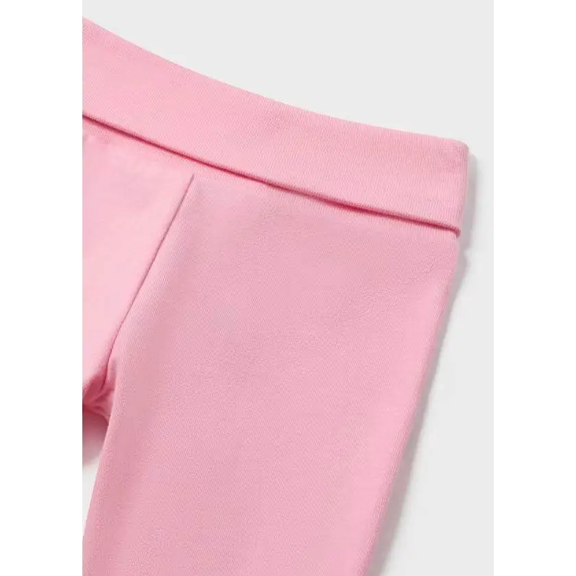 Dettaglio completo neonata Mayoral Better Cotton pantaloni rosa in cotone morbido
