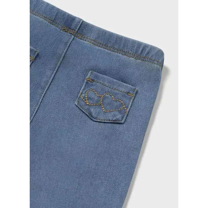 Pantaloni con taschino e cuori ricamati per neonata leggings neonata Mayoral 0-18 mesi