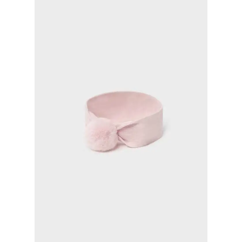 Mayoral set calzini e fascetta neonata cotone organico rosa con pompon in cotone morbido per neonato