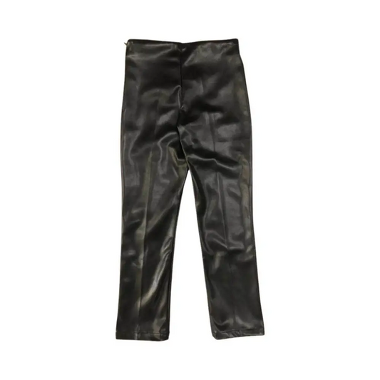 pantaloni ecopelle ragazza Paris Hilton neri elasticizzati effetto lucido slim fit per look da sera