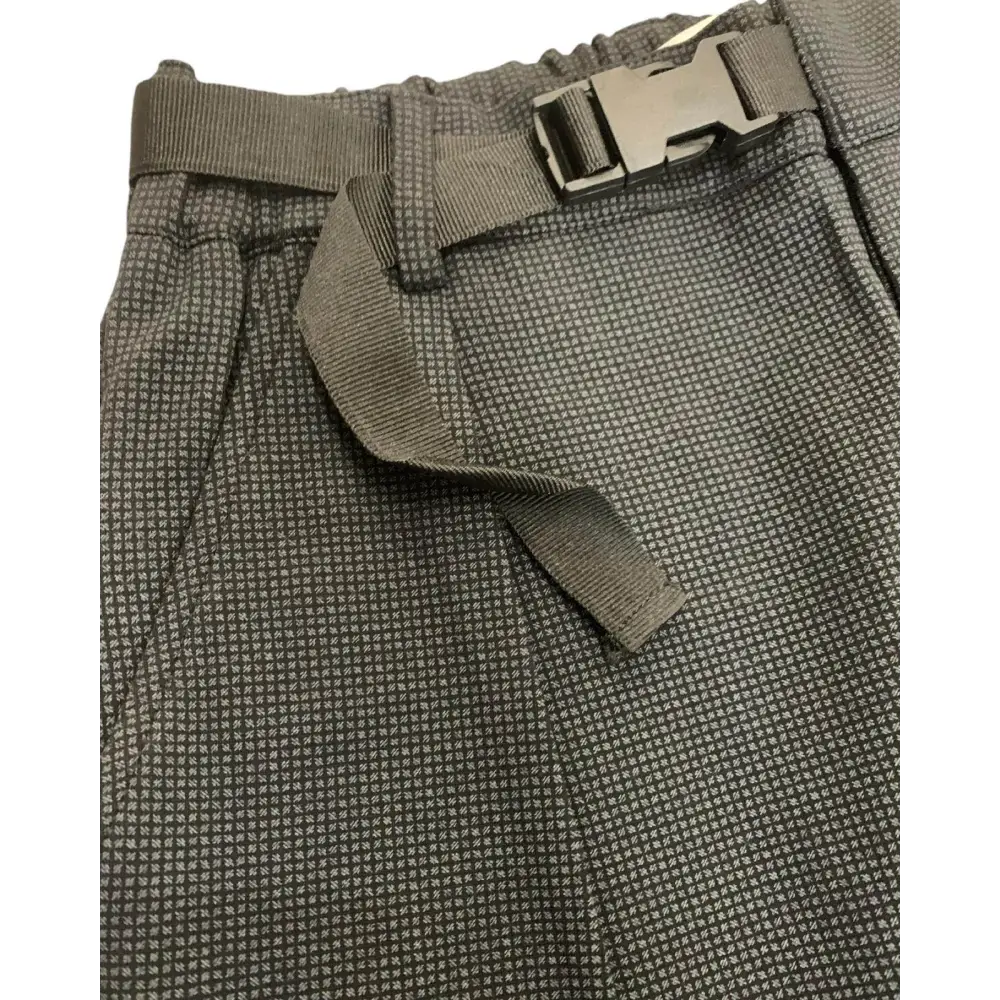 Y Clu pantaloni eleganti ragazzo 8-16 anni grigio microcheck con cintura regolabile e tasche