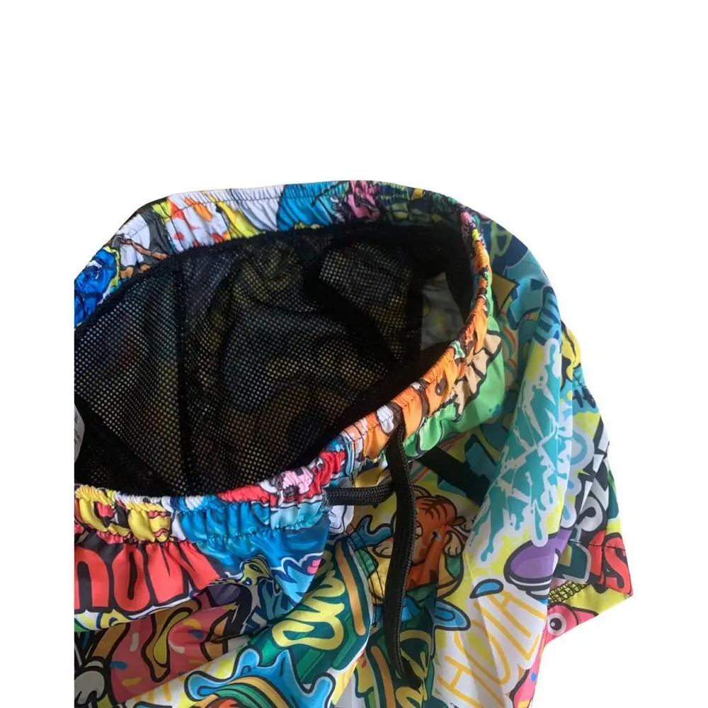 Pantaloni Mousse costume boxer bambino fantasia mare con fodera in rete e coulisse regolabile multicolor