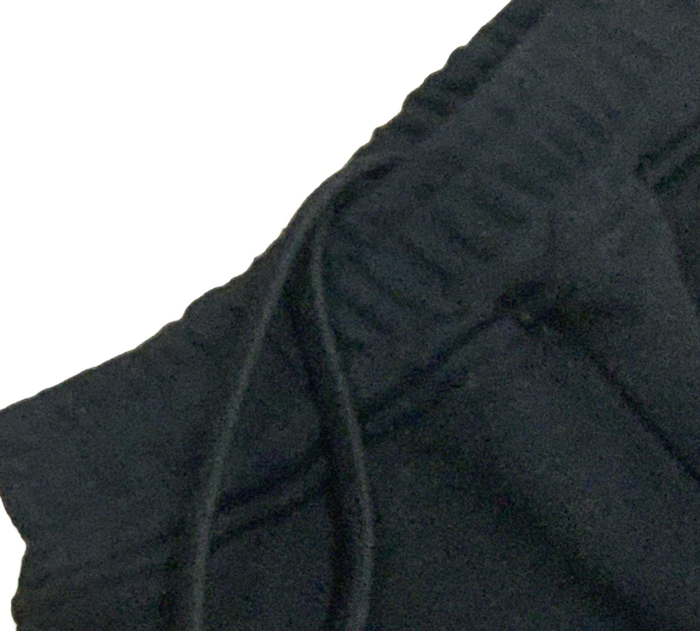 Pantalone Tuta bambino nero con il logo Mousse. Dettaglio vita elastica con coulisse su tessuto felpato