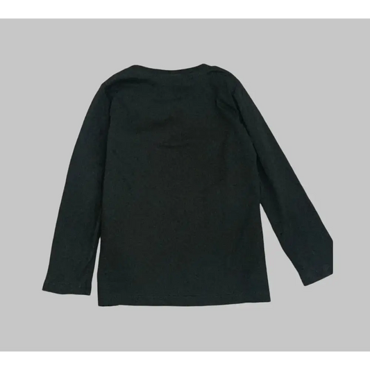 Maglietta nera maniche lunghe t-shirt Mousse bambina personaggi cartoni dietro