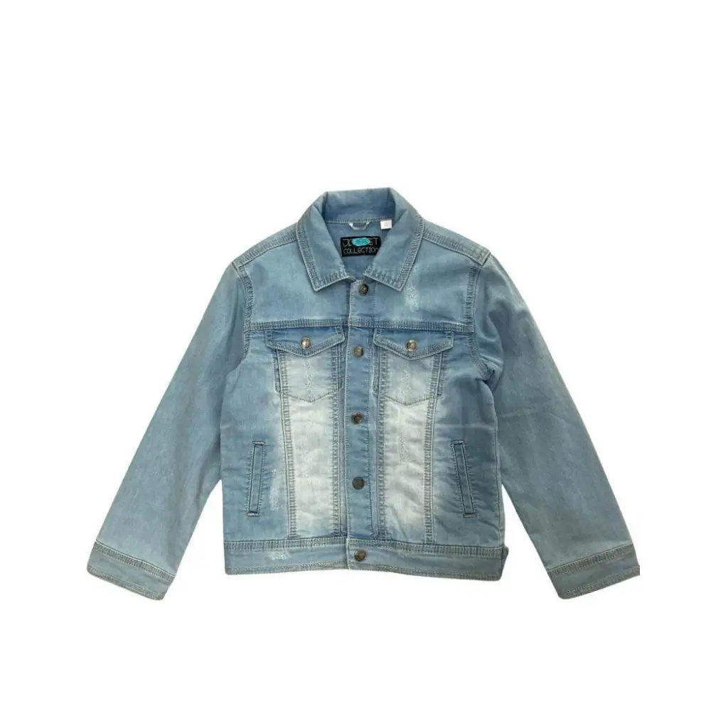 Sarabanda giacca jeans bambino 7 anni giacca denim chiaro con bottoni e tasche a petto stile classico