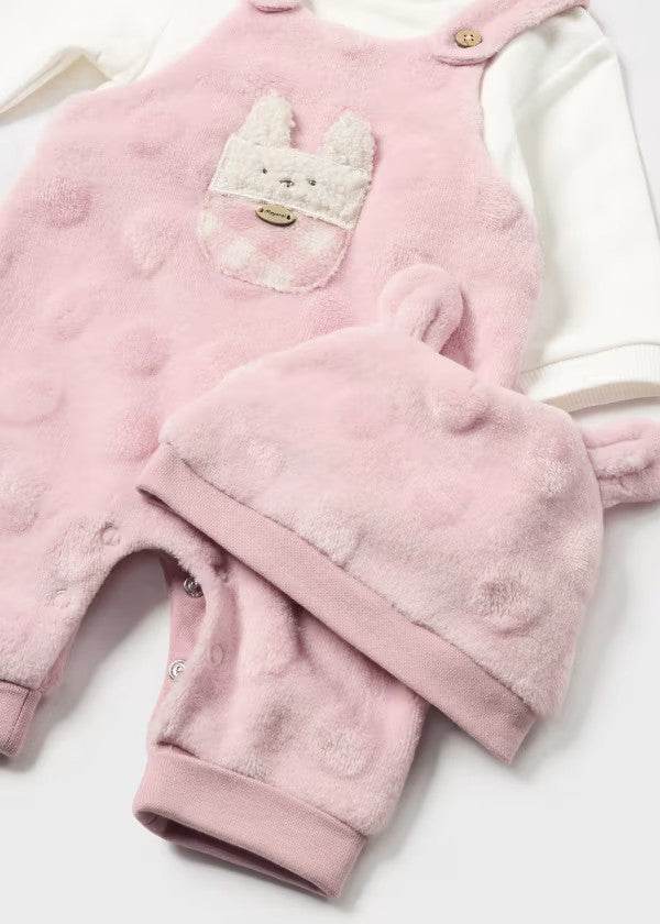 Completo 2 pezzi Pagliaccetto con cappellino orecchie neonata 0-18mesi Mayoral 2606 - OOPS by BabyBimbo 0-16