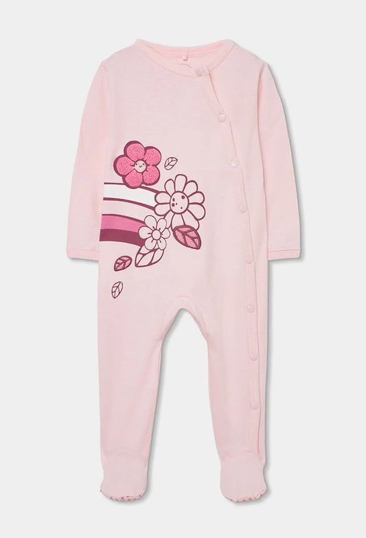 Pagliaccetto Neonata Rosa in Cotone con Fiori – BOBOLI - OOPS by BabyBimbo 0-16