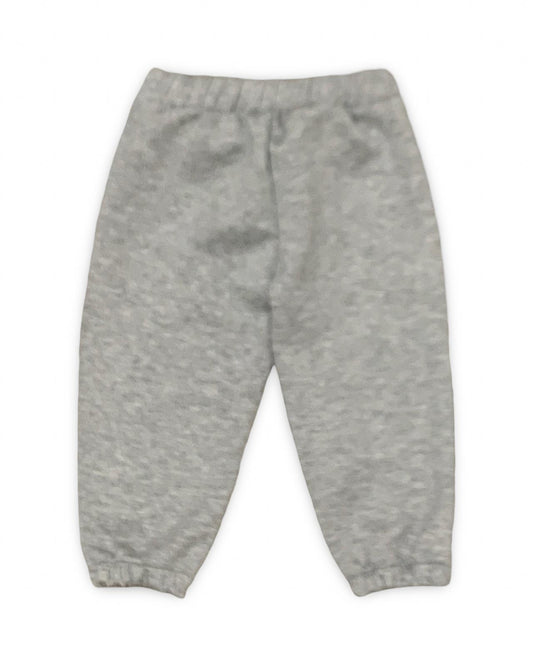Pantalone baggy grigio melange bambina con elastico e polsini comodo per ogni occasione