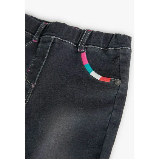 Pantalone denim Black per Bimba Boboli 229070black - OOPS by BabyBimbo 0-16