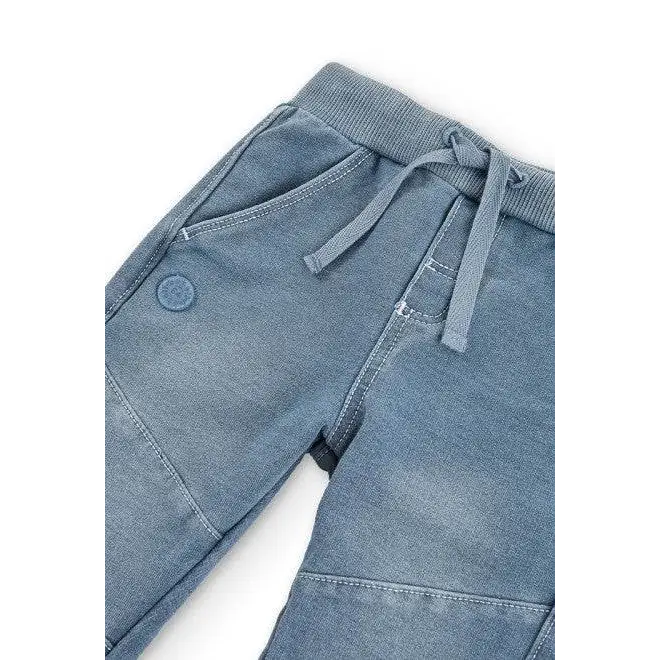 Pantalone morbido stretch effetto jeans per Bimbo Boboli 318136 - OOPS by BabyBimbo 0-16