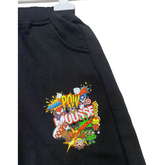 Pantaloni bambino Super Friends con stampe colorate e divertenti per i piccoli avventurieri