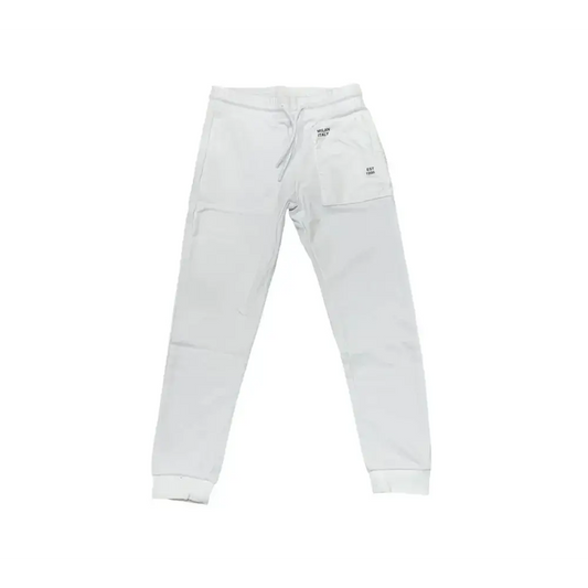 PANTALONI BIANCHI DELLA TUTA BIKKEMBERGS in cotone con tasca frontale e vita elasticizzata