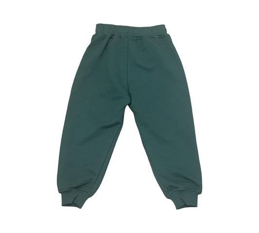 Pantaloni cotone verde per bambini con vestibilità comoda e stile casual