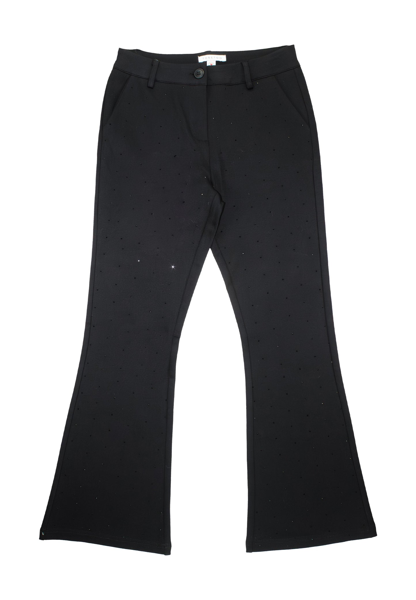 Pantaloni neri a zampa ragazza di Tobetoo con tasche e design elegante per ogni occasione