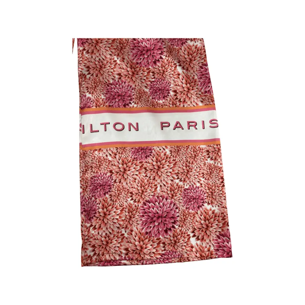 pantaloni palazzo ragazza 8-16 anni Paris Hilton in tessuto fiorato rosa pesca con fascia logo