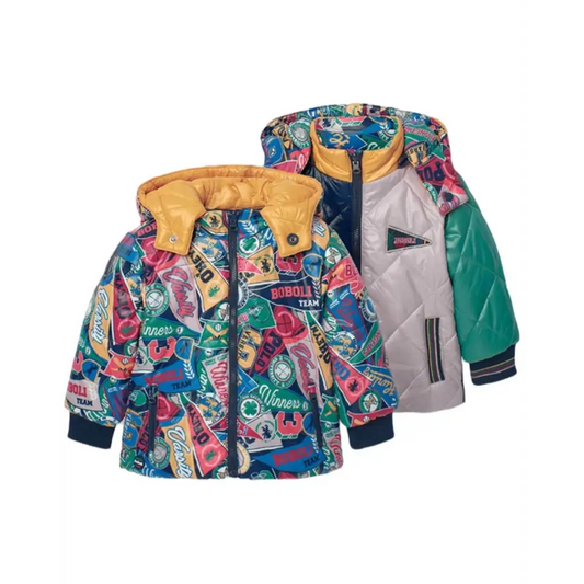 Parka reversibile stampata per Bambino da 12mesi a 8anni Boboli 309169 - OOPS by BabyBimbo 0-16