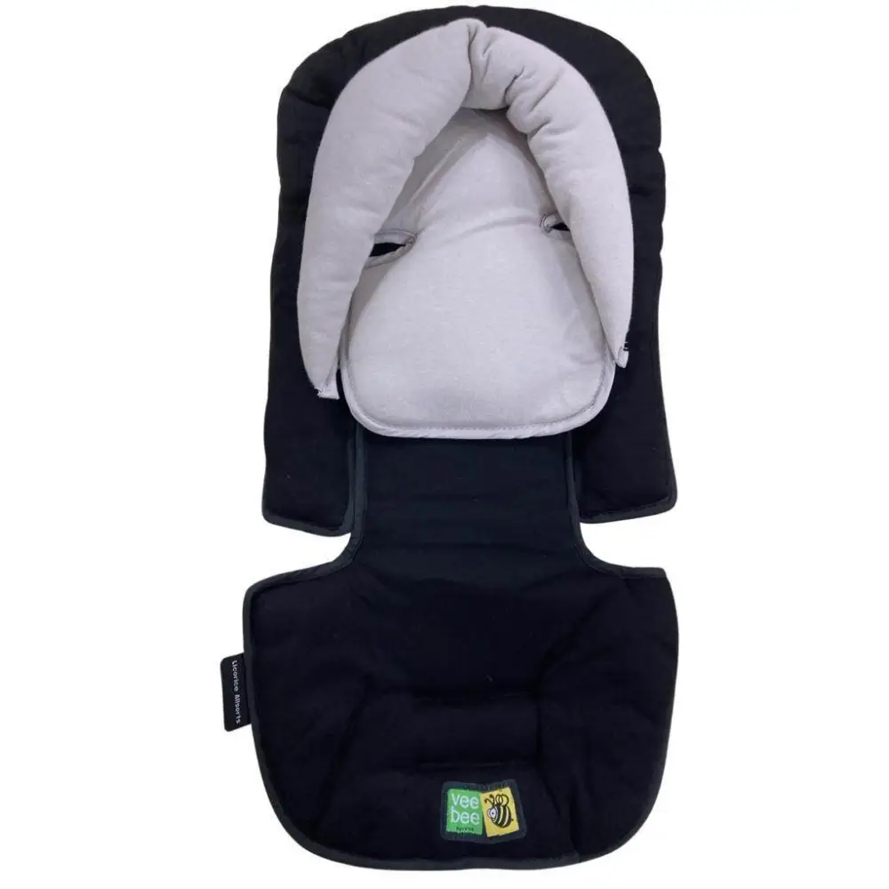 Riduttore morbido per ovetto, carrozzina, passeggino e seggiolone auto colore nero/beige VEE BEE Baby - OOPS by BabyBimbo 0-16