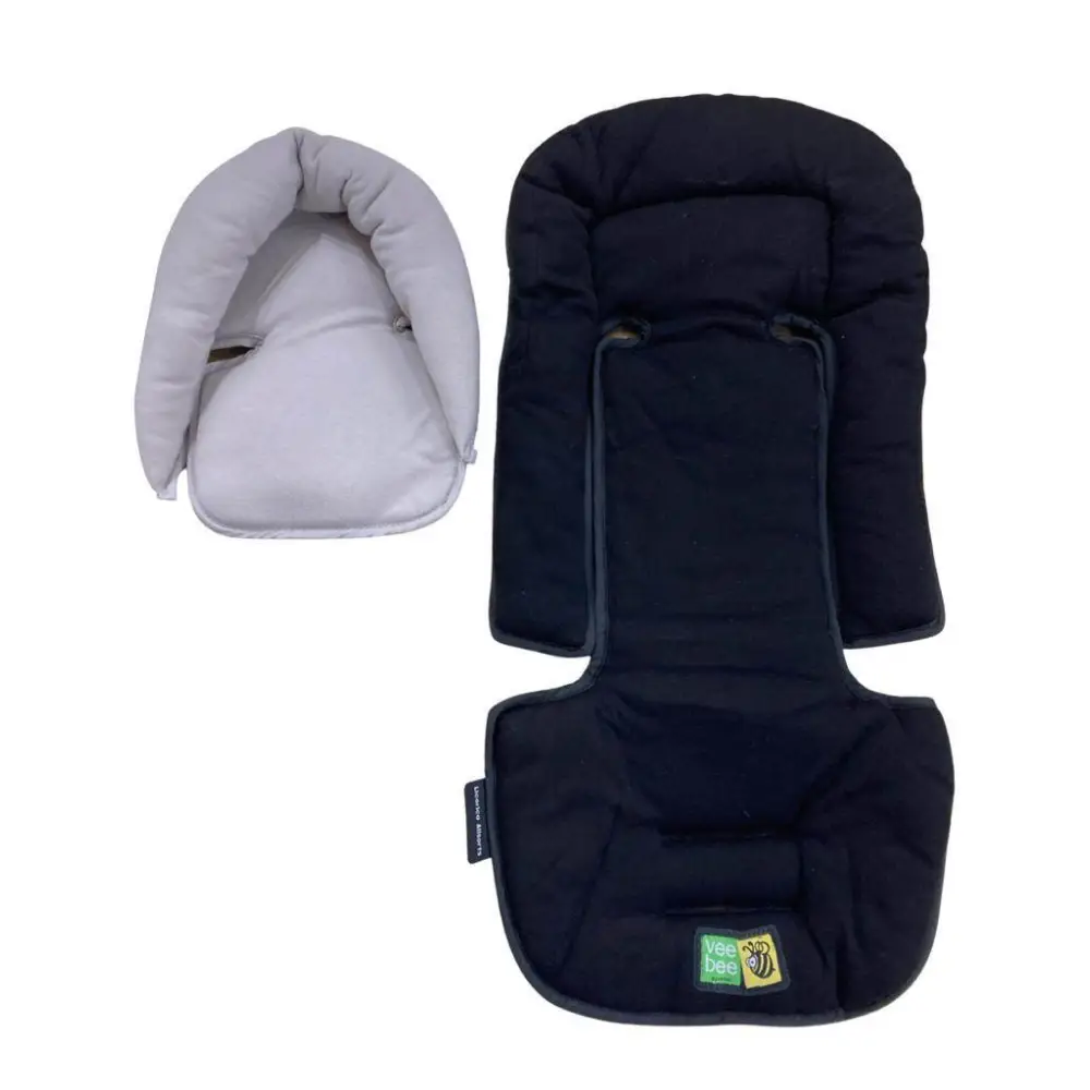 Riduttore morbido per ovetto, carrozzina, passeggino e seggiolone auto colore nero/beige VEE BEE Baby - OOPS by BabyBimbo 0-16