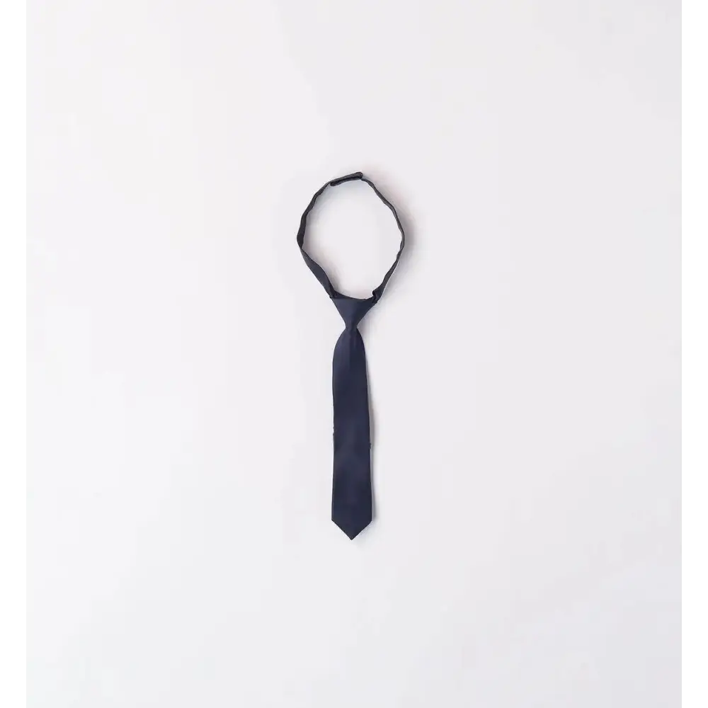 cravatta bimbo Sarabanda blu navy preannodata con cinturino regolabile ideale per cerimonie e feste