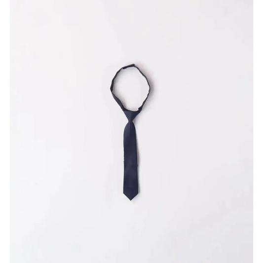 cravatta bimbo Sarabanda blu navy preannodata con cinturino regolabile ideale per cerimonie e feste