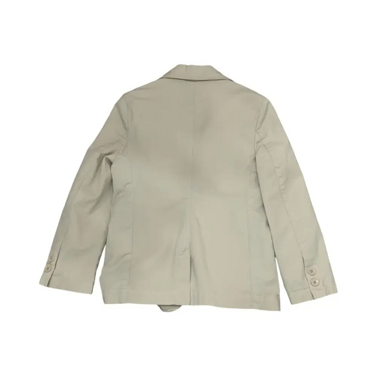 GIACCA ELEGANTE BEIGE PER BAMBINO SARABANDA vista posteriore con maniche lunghe e bottoni